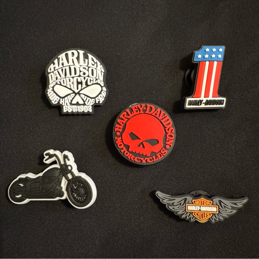 CROCS Shoe Charms Harley Davidson Motorcycles - Set of 5